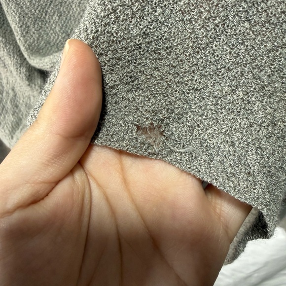 Eileen Fisher 100% Merino Wool Textured Knit Top Sweater Gray Size Small S - Picture 4 of 7